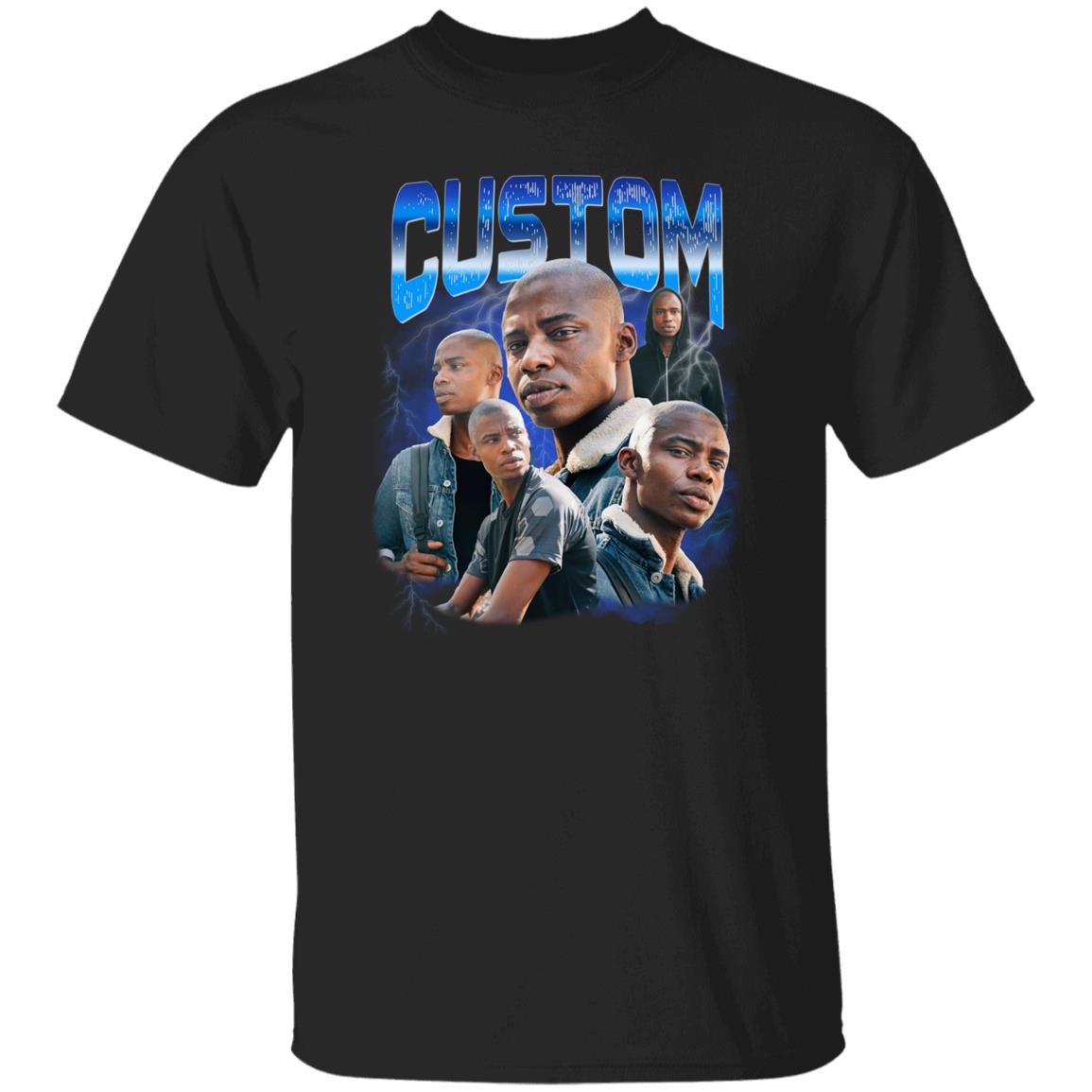 Custom Bootleg rap Unisex T-Shirt Personalized Your pictures tee Vintage style Black Navy Dark Heather-Family-Gift-Planet