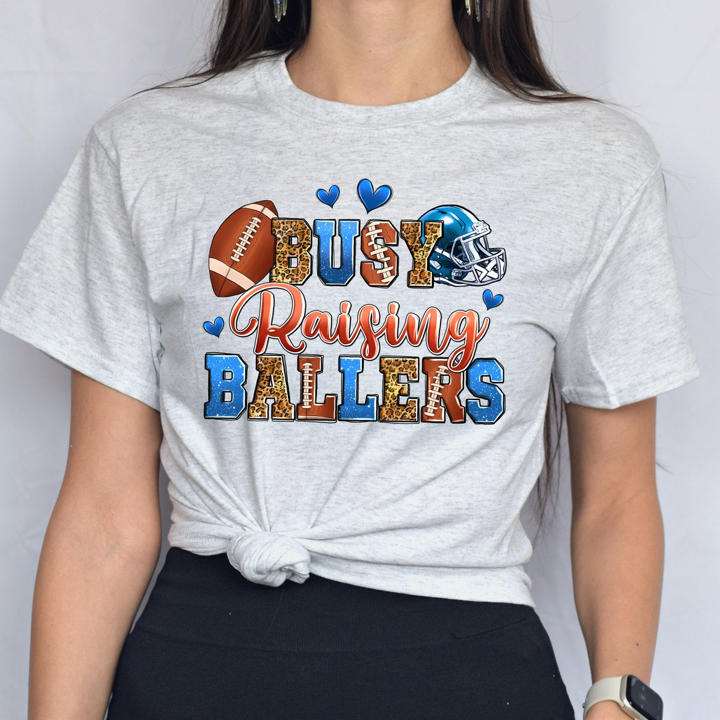 American football - busy raising ballers Unisex t-shirt football mom tee gift-Family-Gift-Planet