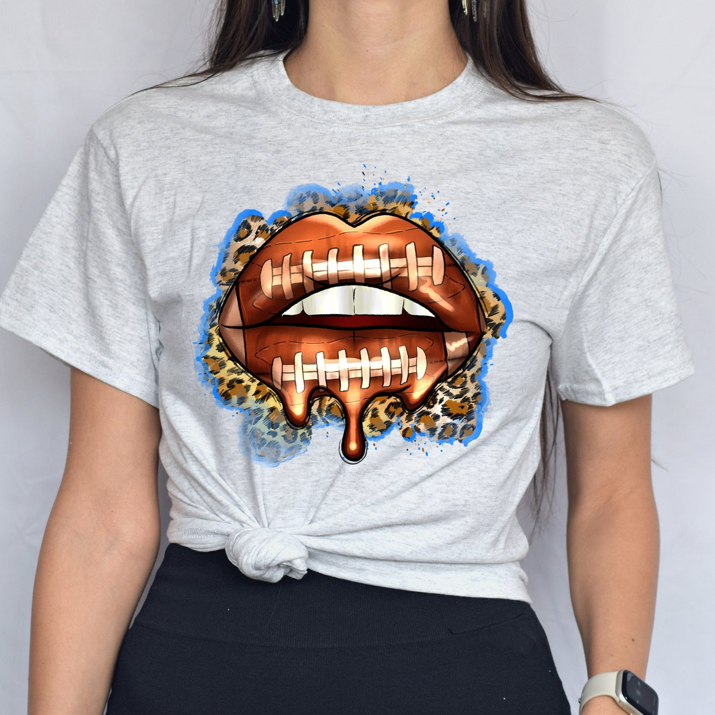 American football lips Unisex t-shirt football player tee rugby coach gift-Family-Gift-Planet