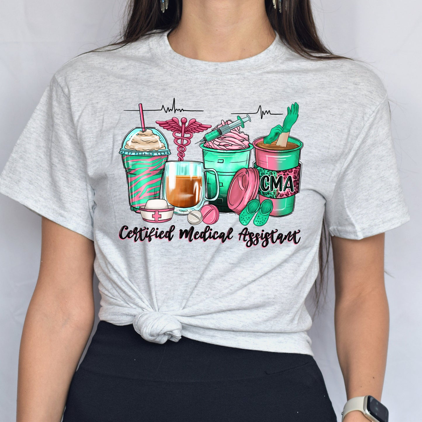 Certified Medical Assistant coffee cups unisex tshirt CMA tee S-5XL-Family-Gift-Planet