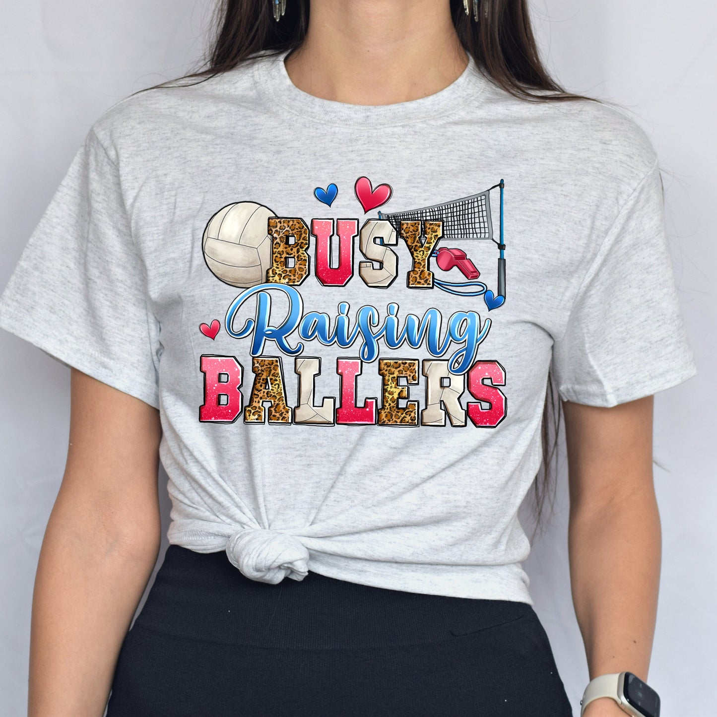 Volleyball - busy raising ballers Unisex t-shirt volleyball mom tee gift-Family-Gift-Planet