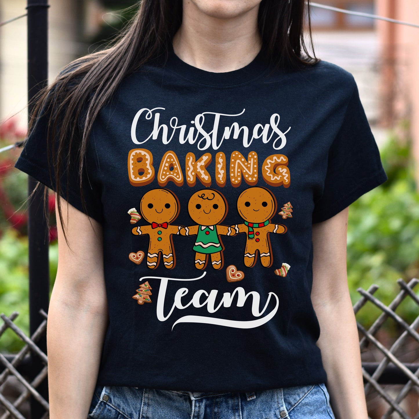 Christmas Baking Team Unisex Shirt Cookies baking tee Black Dark Heather-Family-Gift-Planet