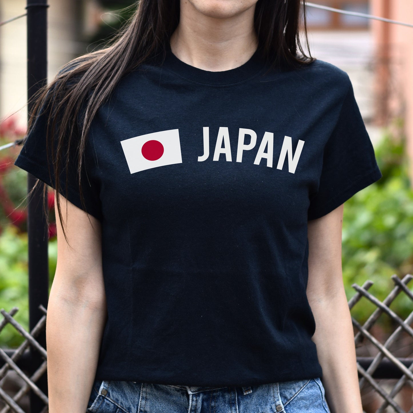 Japan Unisex T-shirt gift Japanese flag tee Tokio White Black Dark Heather-Black-Family-Gift-Planet