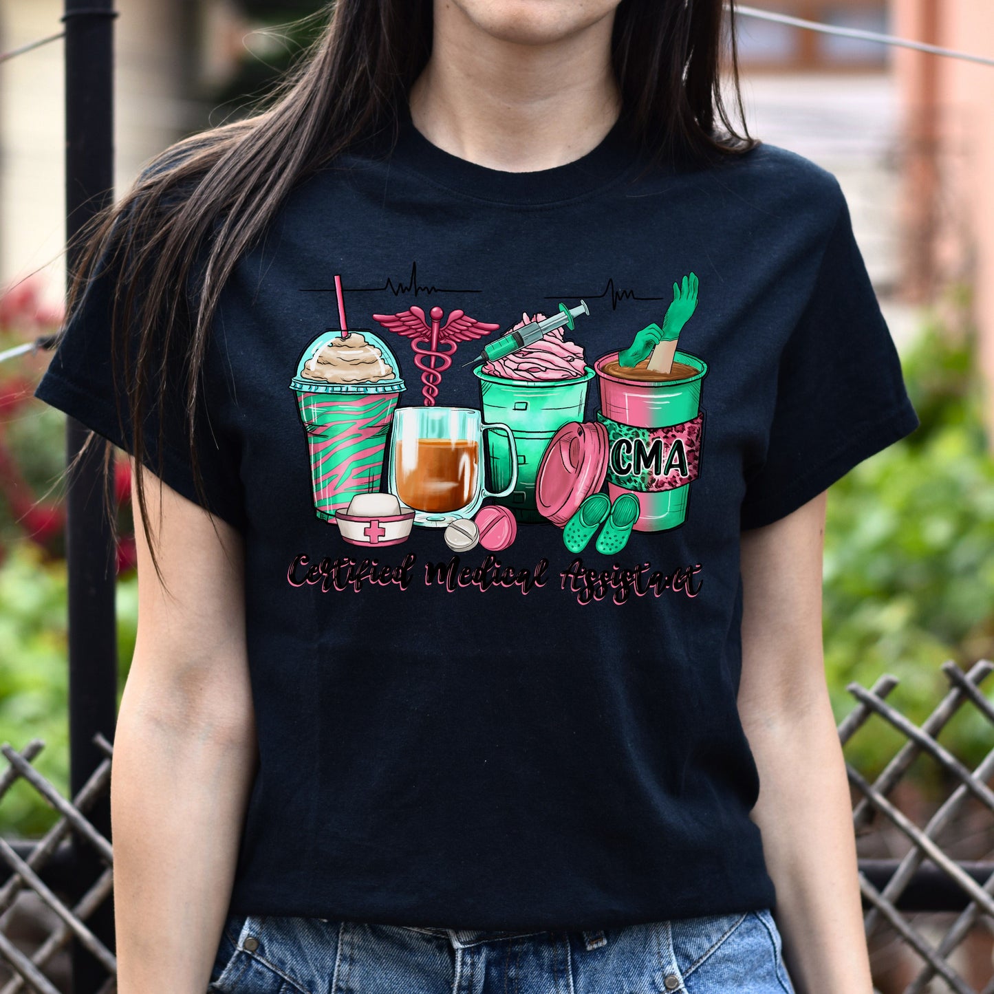 Certified Medical Assistant coffee cups unisex tshirt CMA tee S-5XL-Family-Gift-Planet