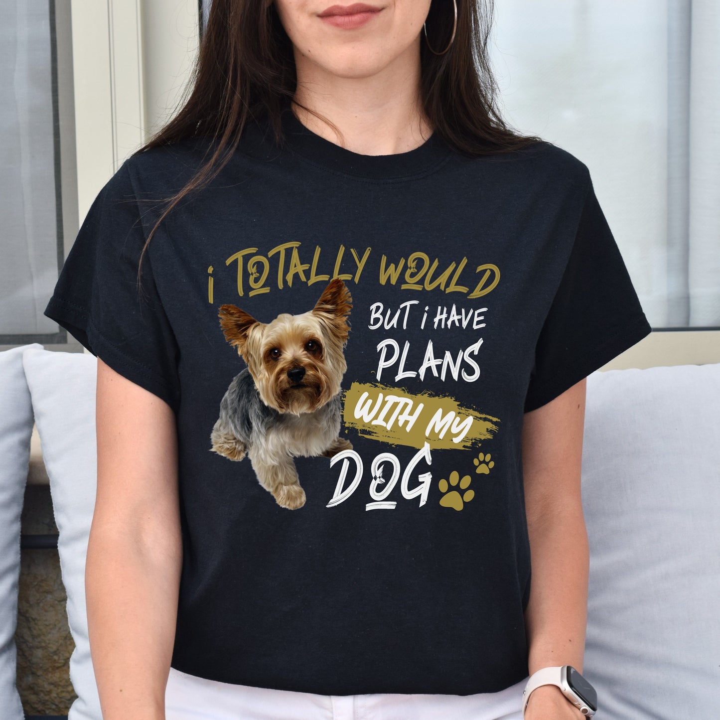 I have plans with my dog Unisex t-shirt gift black navy dark heather-Family-Gift-Planet