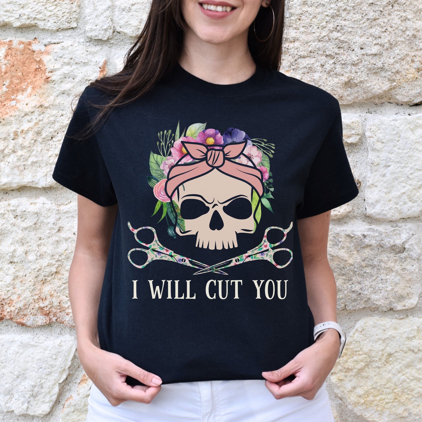 I will cut you Unisex T-shirt hairdresser haircutter tee black dark heather-Black-Family-Gift-Planet