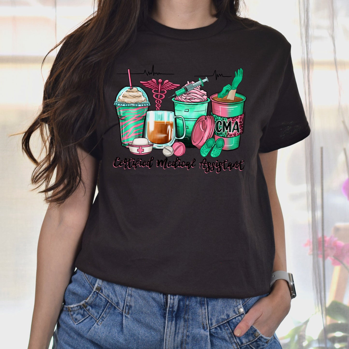 Certified Medical Assistant coffee cups unisex tshirt CMA tee S-5XL-Family-Gift-Planet