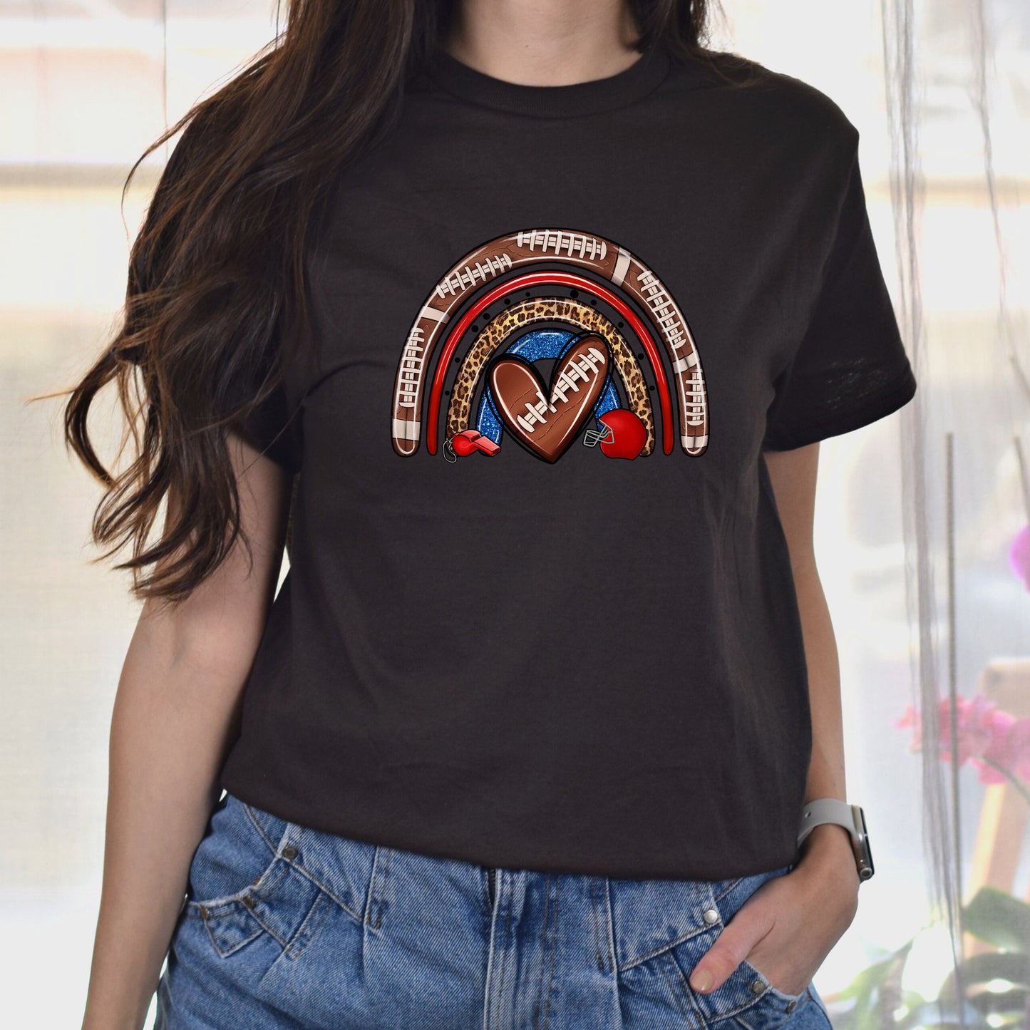 Football rainbow Unisex t-shirt football player tee football coach gift-Family-Gift-Planet