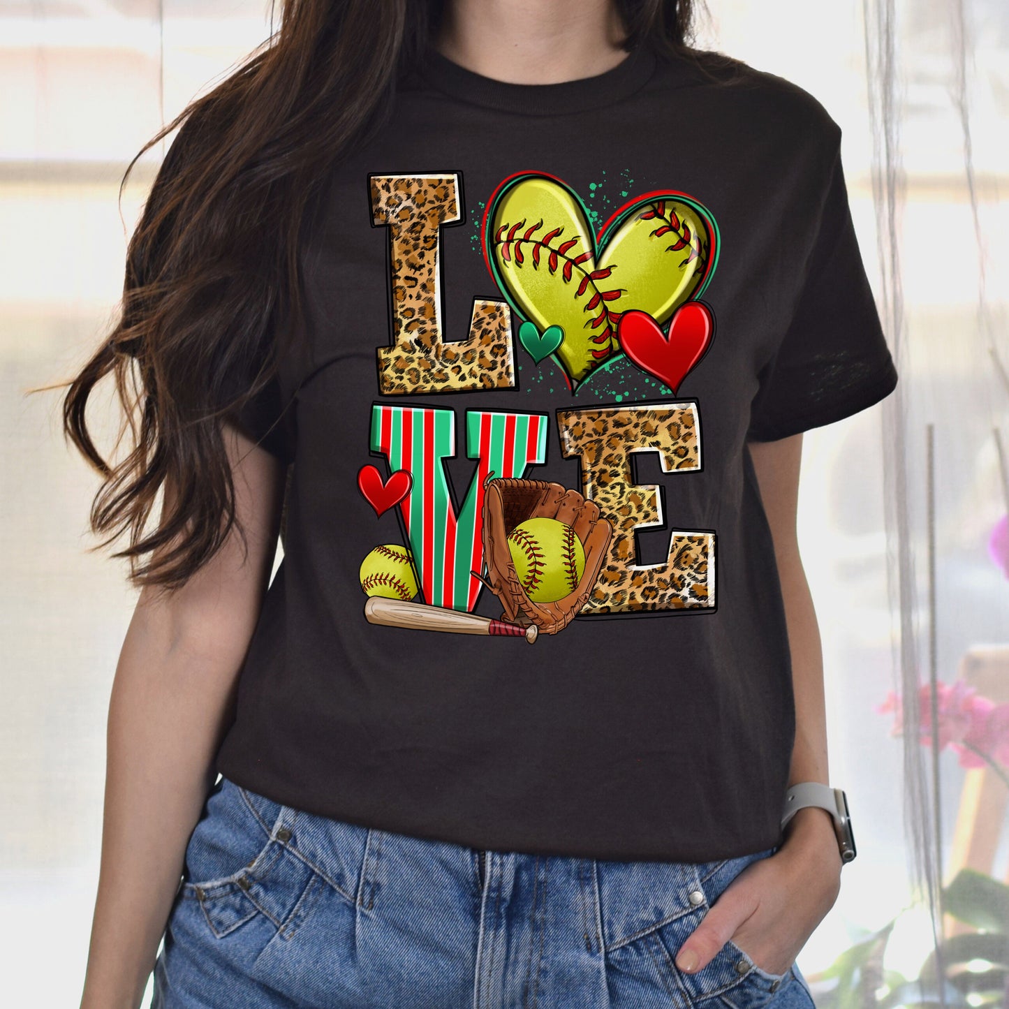 Love softball Unisex t-shirt softball player tee softball coach gift-Family-Gift-Planet