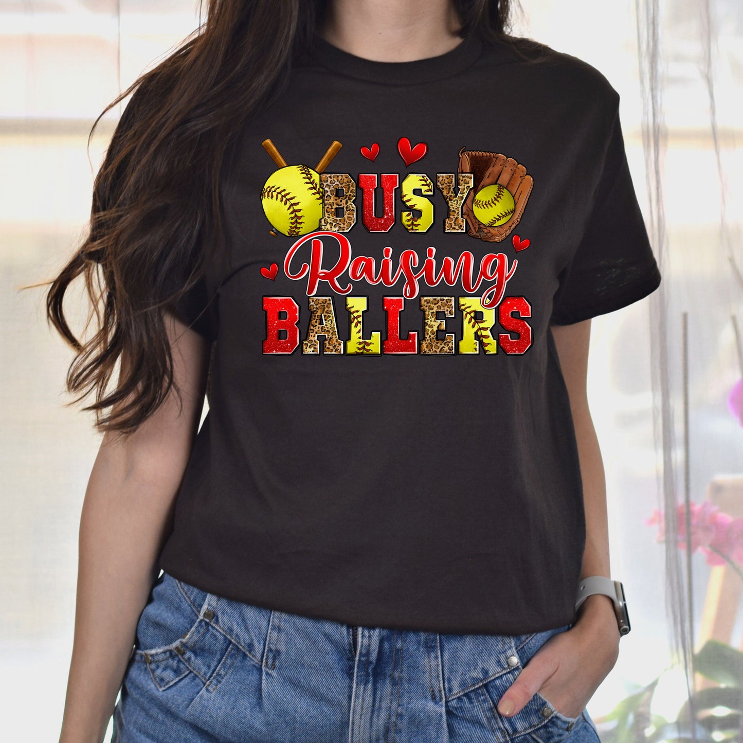 Softball - busy raising ballers Unisex t-shirt softball mom tee gift-Family-Gift-Planet