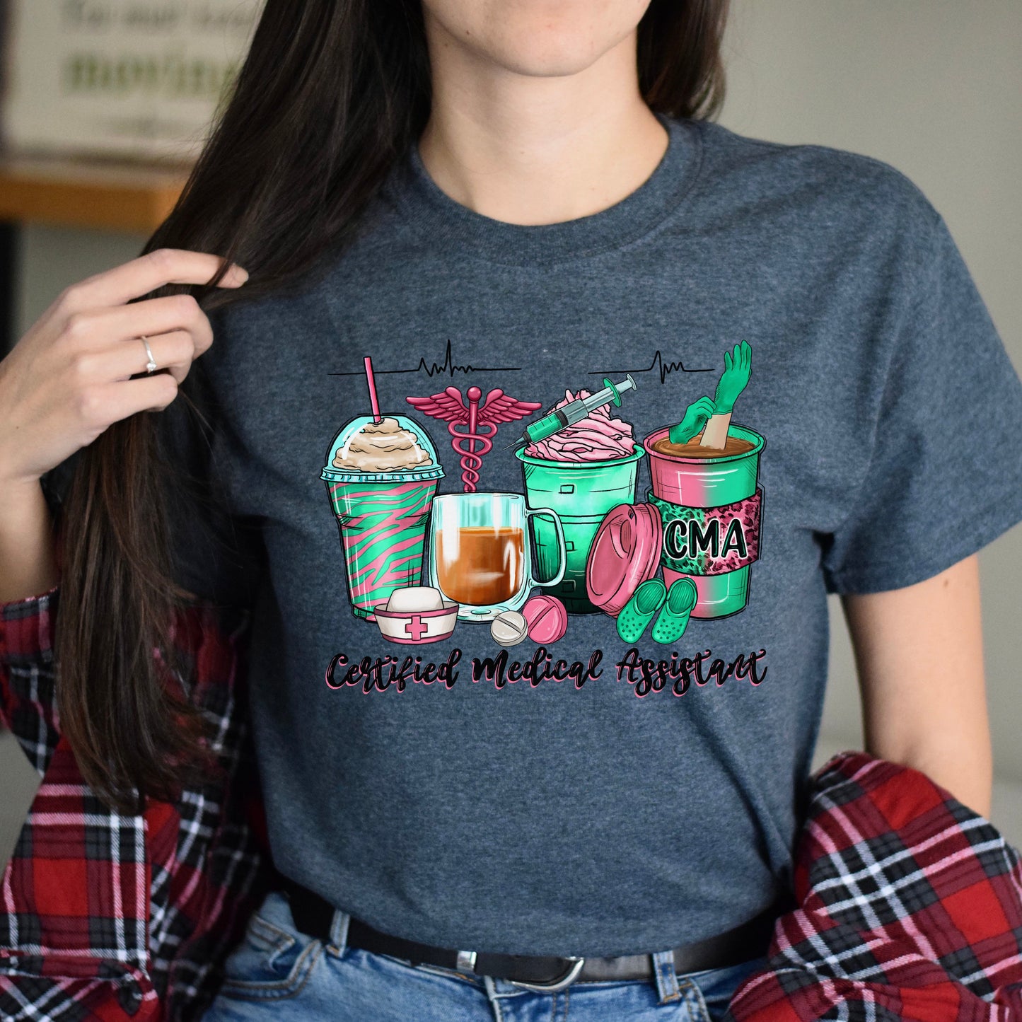Certified Medical Assistant coffee cups unisex tshirt CMA tee S-5XL-Family-Gift-Planet