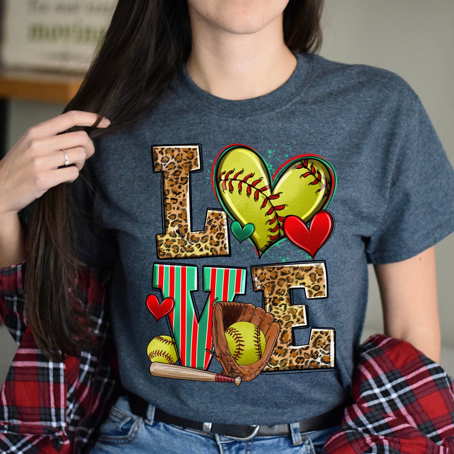 Love softball Unisex t-shirt softball player tee softball coach gift-Family-Gift-Planet