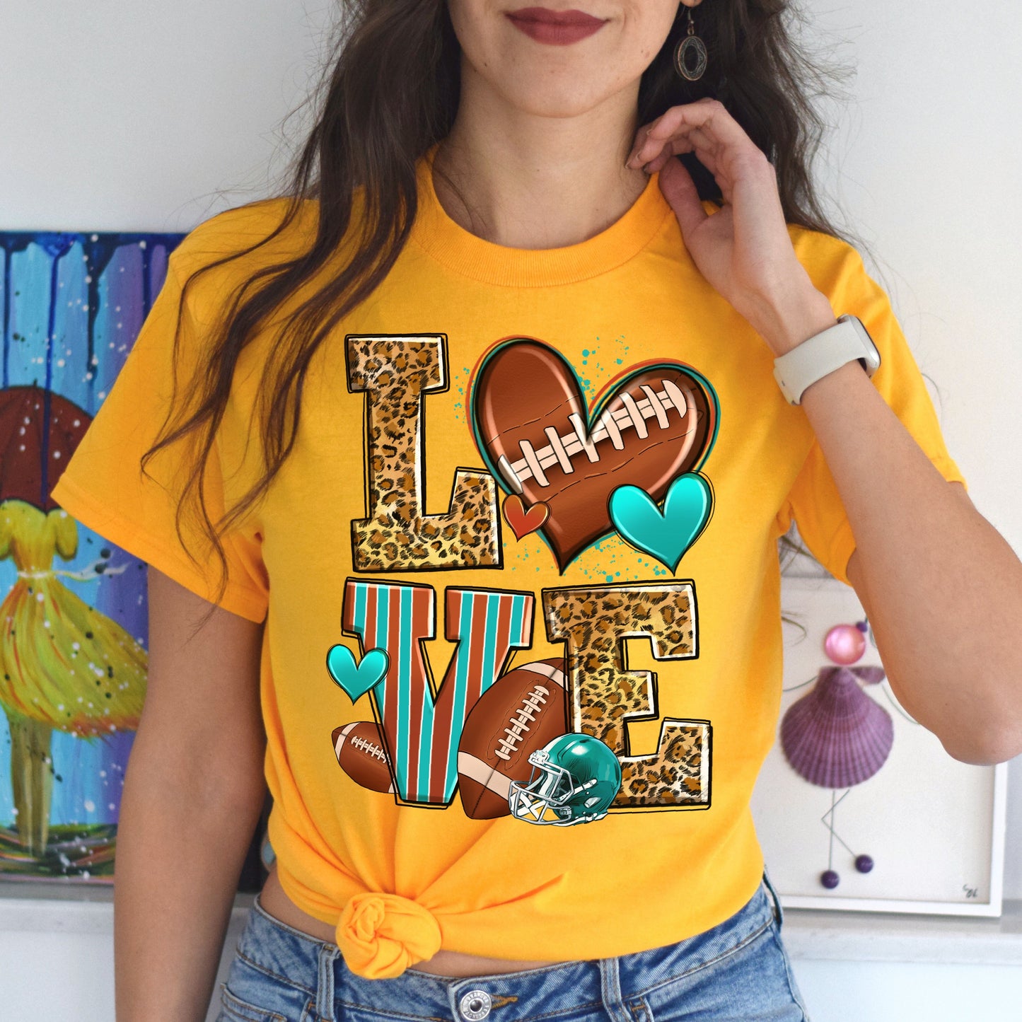 Love American football Unisex t-shirt football player tee Rugby coach gift-Family-Gift-Planet