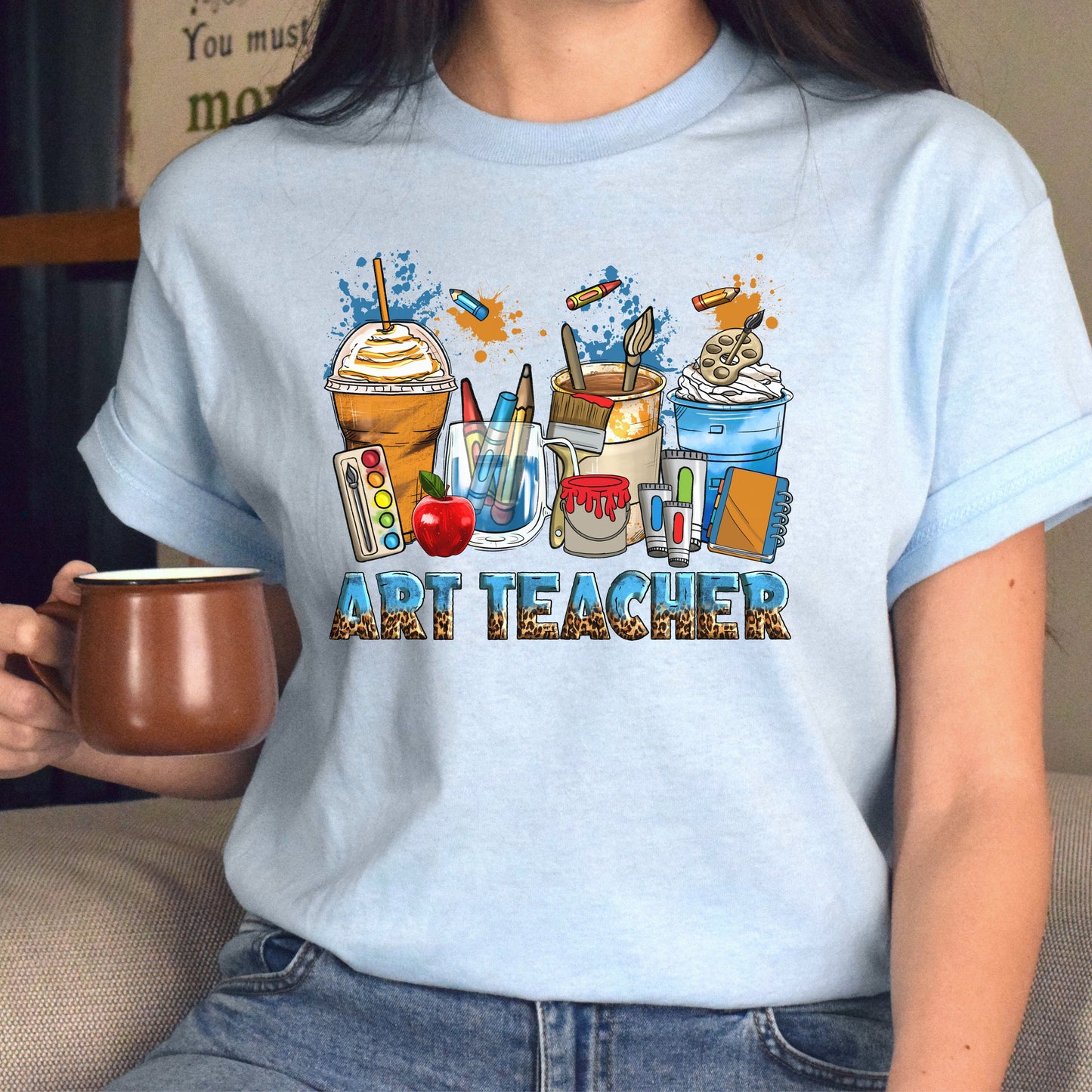 Art teacher coffee cups unisex tshirt art educator tee S-5XL-Family-Gift-Planet