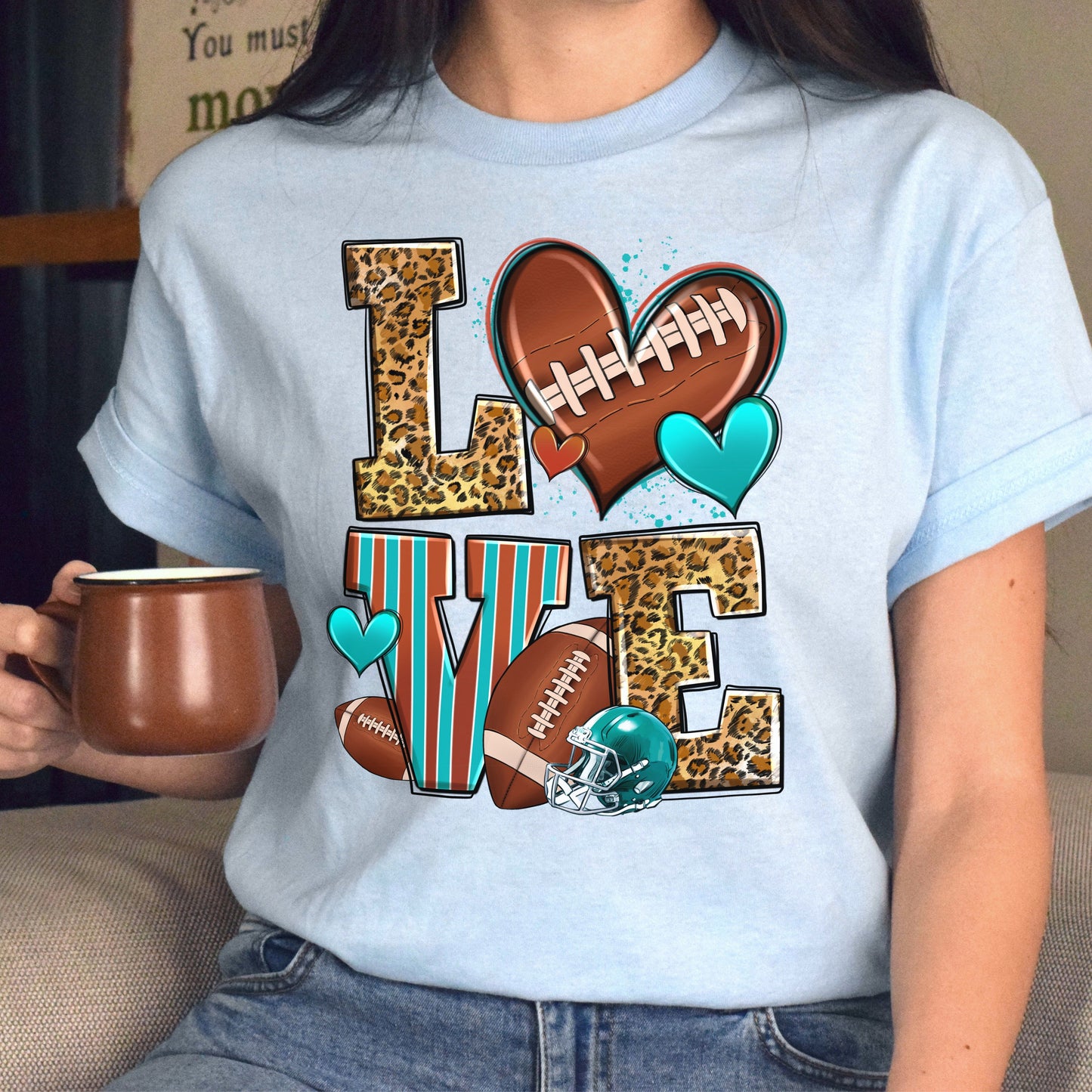 Love American football Unisex t-shirt football player tee Rugby coach gift-Family-Gift-Planet