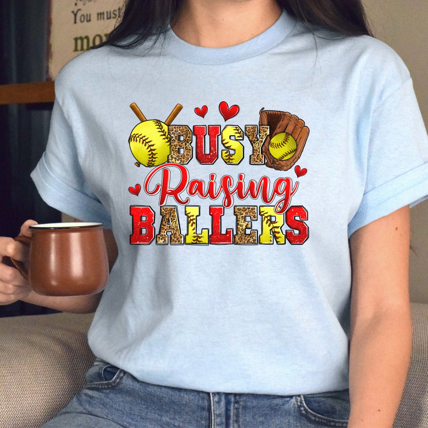 Softball - busy raising ballers Unisex t-shirt softball mom tee gift-Family-Gift-Planet