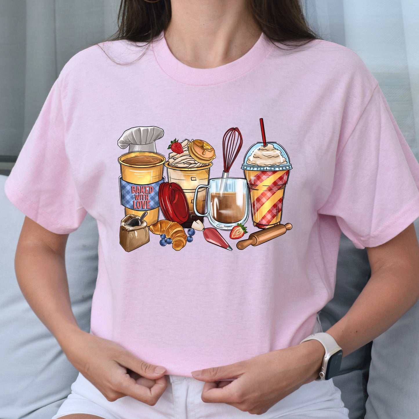 Bakery and coffee cups unisex tshirt baker tee S-5XL-Family-Gift-Planet