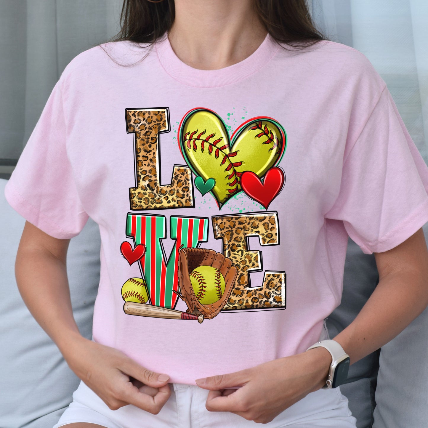 Love softball Unisex t-shirt softball player tee softball coach gift-Family-Gift-Planet