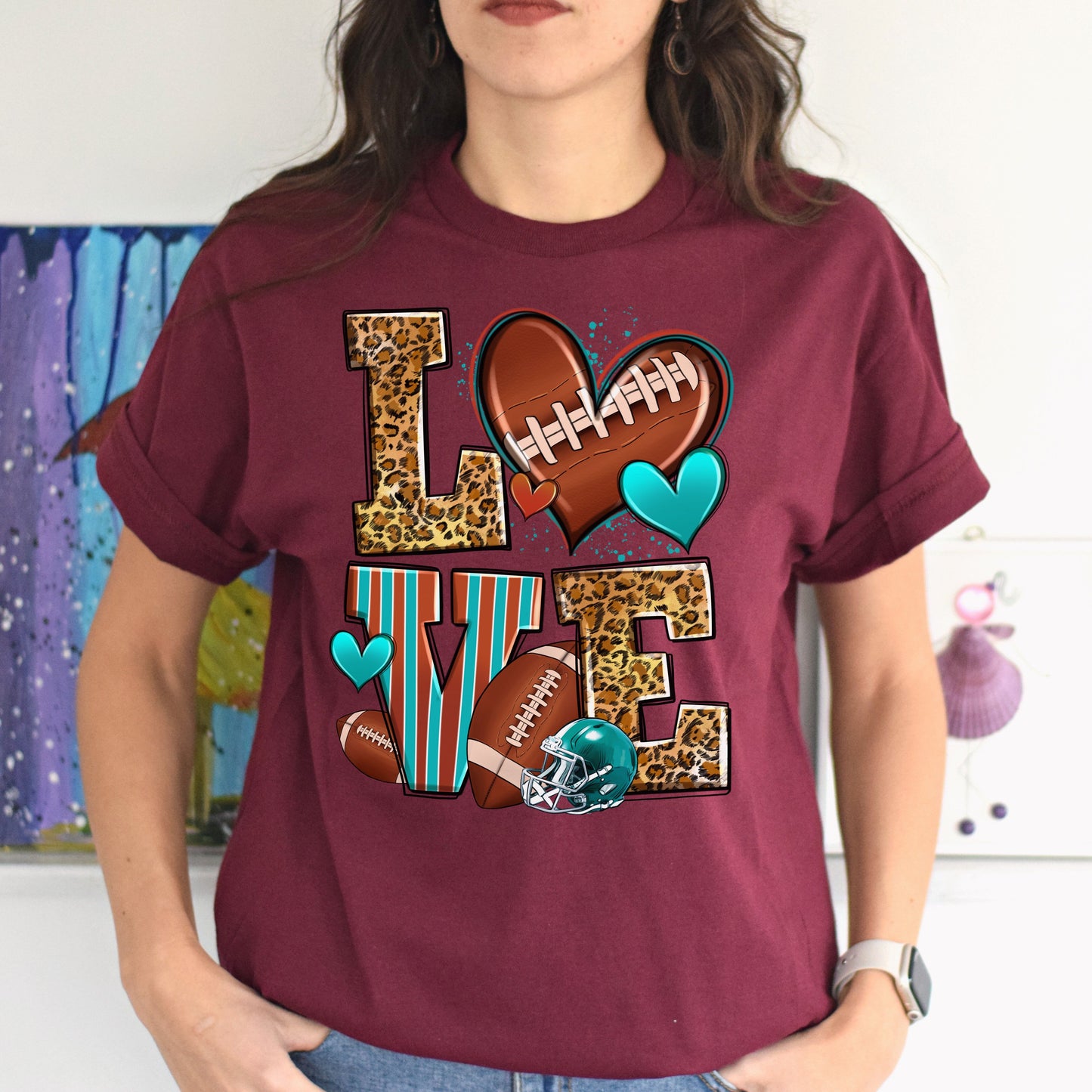 Love American football Unisex t-shirt football player tee Rugby coach gift-Family-Gift-Planet