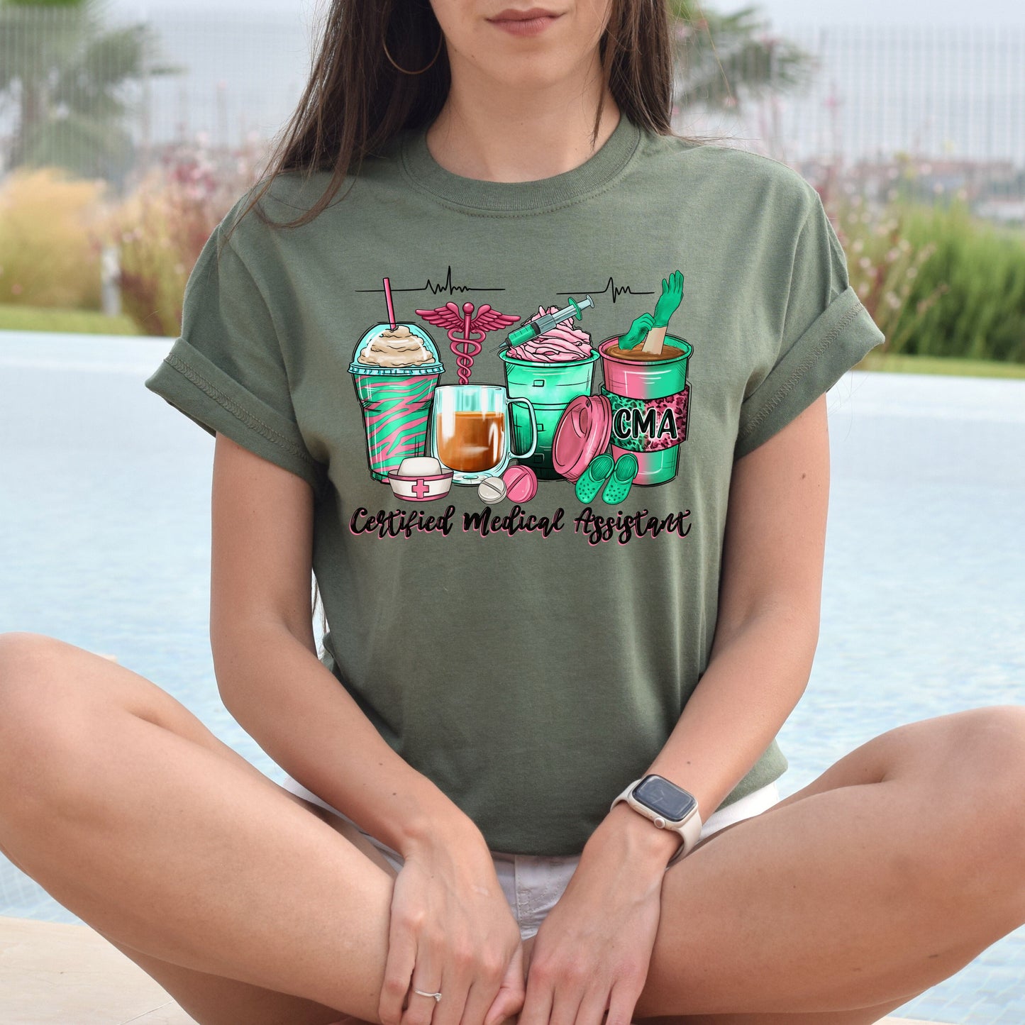 Certified Medical Assistant coffee cups unisex tshirt CMA tee S-5XL-Family-Gift-Planet