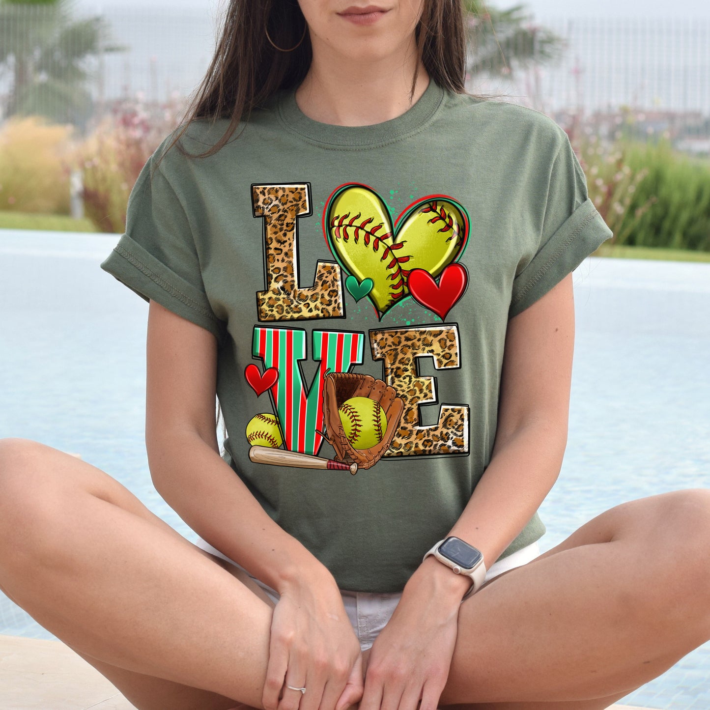Love softball Unisex t-shirt softball player tee softball coach gift-Family-Gift-Planet