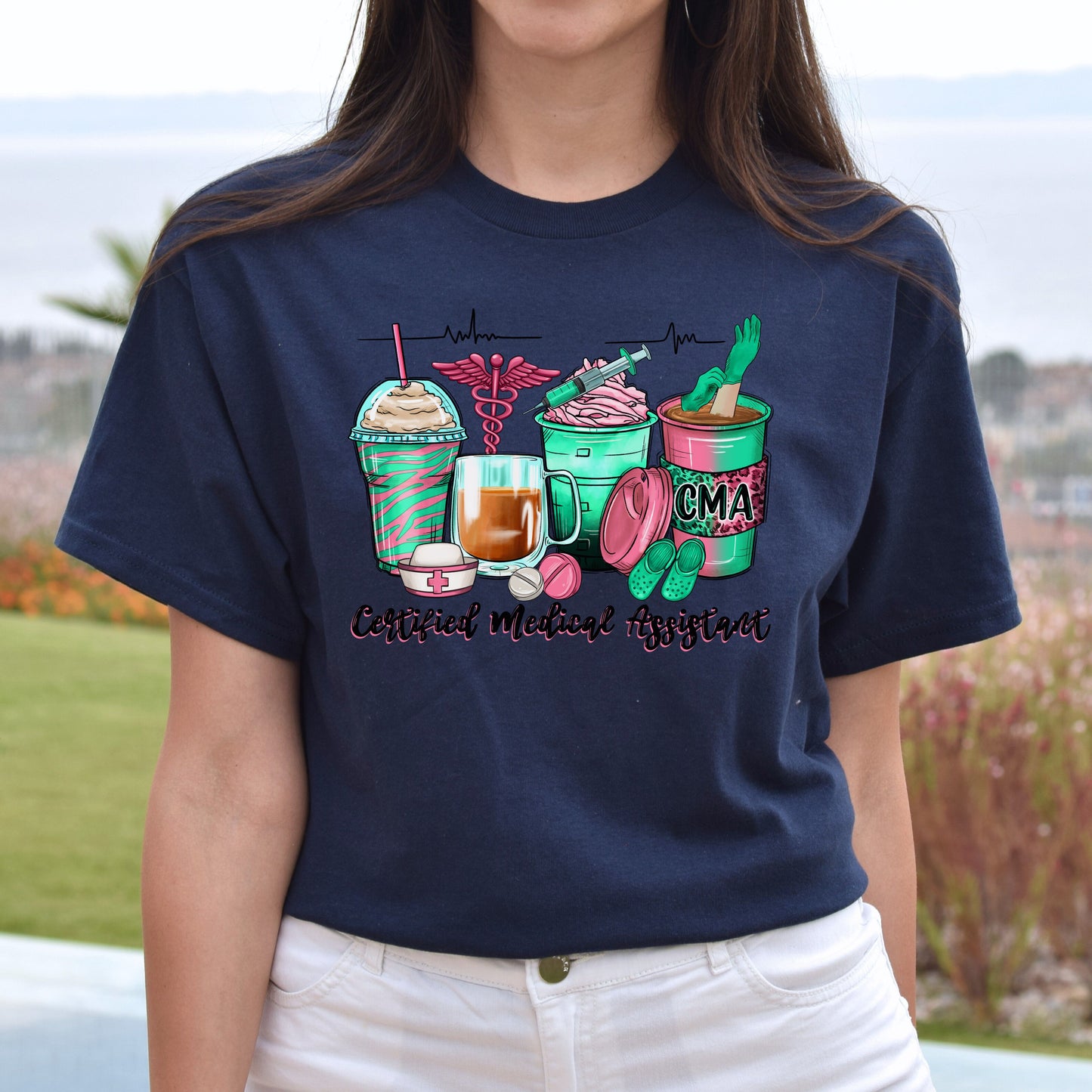 Certified Medical Assistant coffee cups unisex tshirt CMA tee S-5XL-Family-Gift-Planet