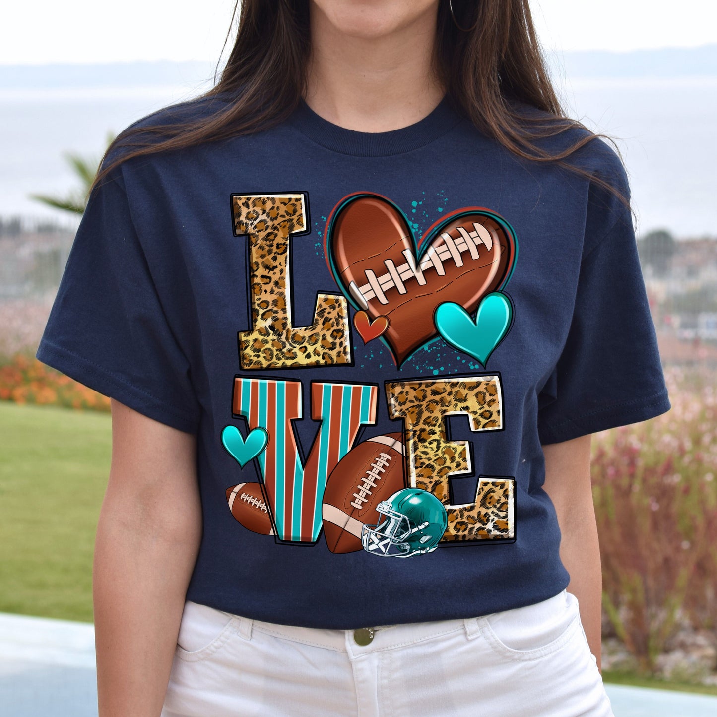 Love American football Unisex t-shirt football player tee Rugby coach gift-Family-Gift-Planet