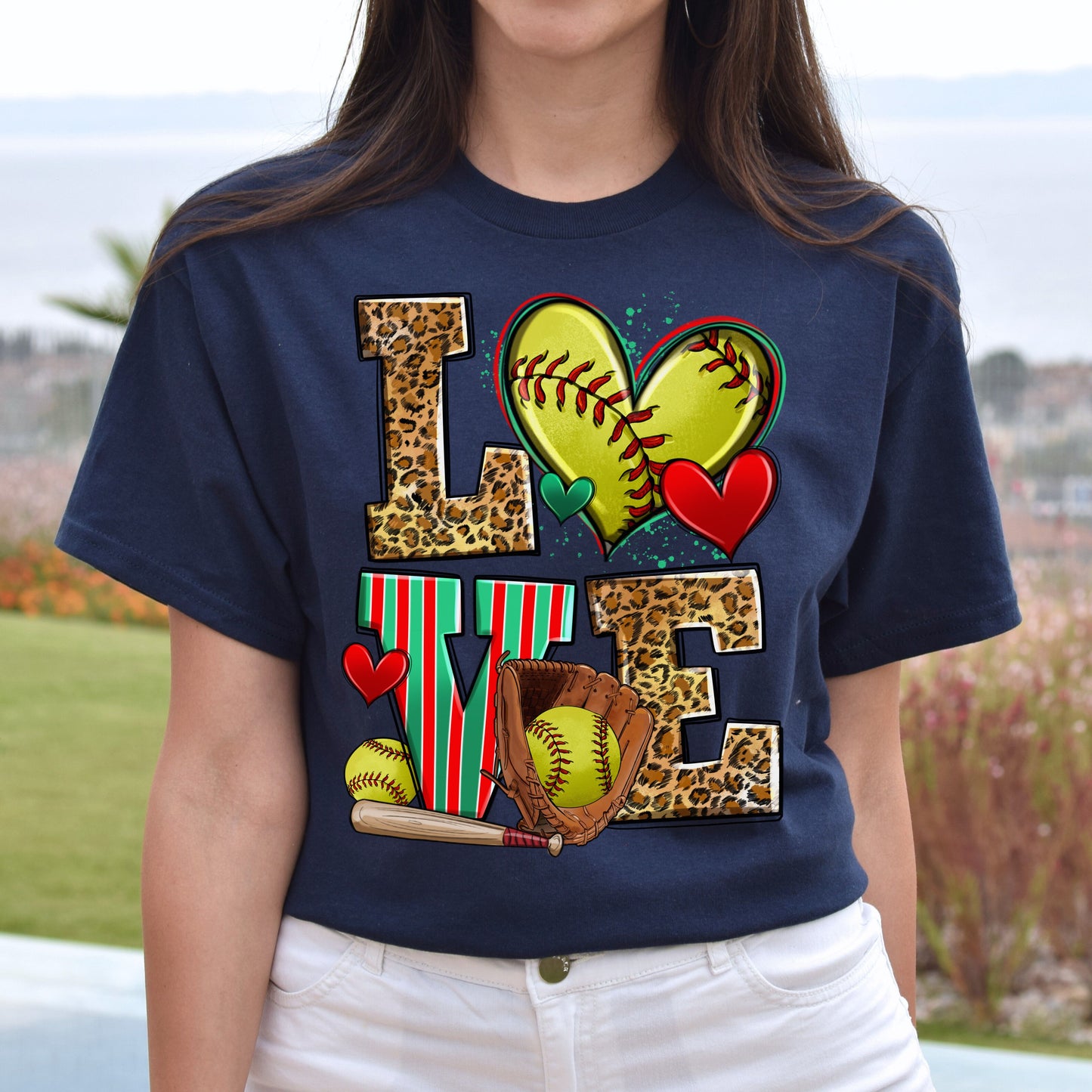 Love softball Unisex t-shirt softball player tee softball coach gift-Family-Gift-Planet