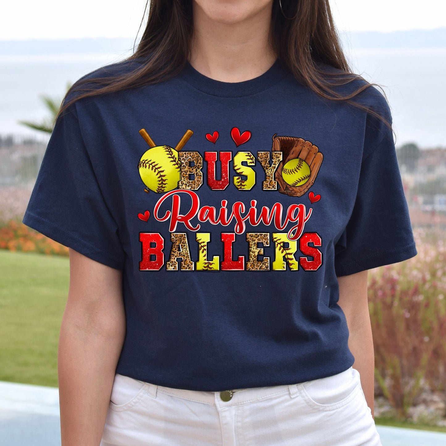 Softball - busy raising ballers Unisex t-shirt softball mom tee gift-Family-Gift-Planet