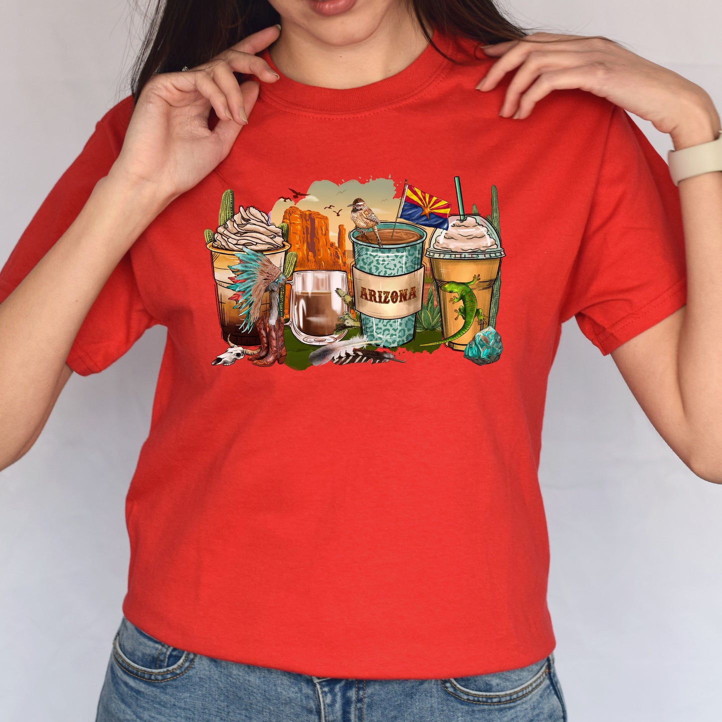 Arizona coffee cups unisex tshirt Arizona visiting S-5XL-Family-Gift-Planet