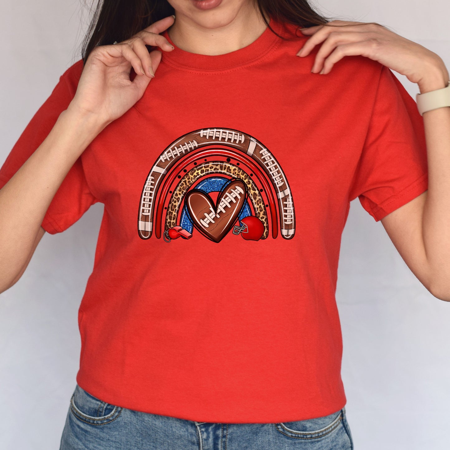 Football rainbow Unisex t-shirt football player tee football coach gift-Family-Gift-Planet