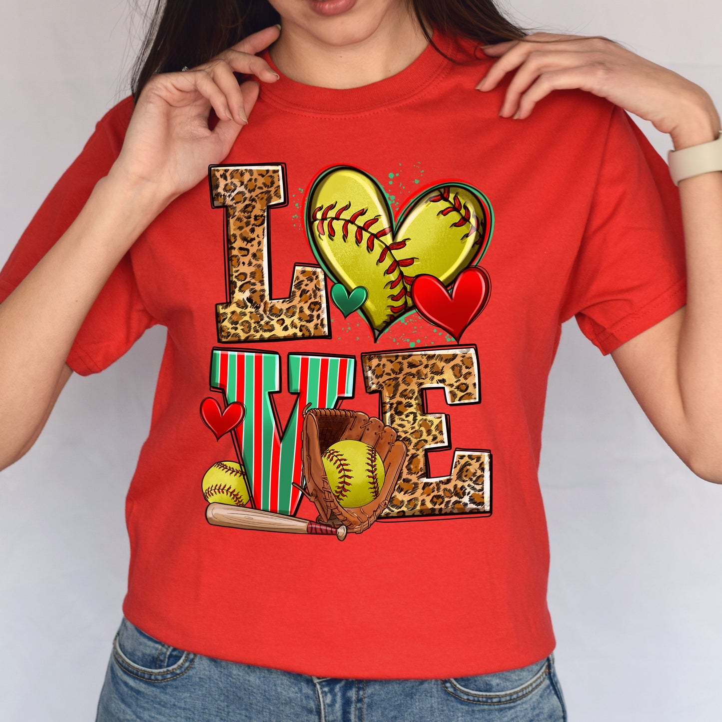 Love softball Unisex t-shirt softball player tee softball coach gift-Family-Gift-Planet