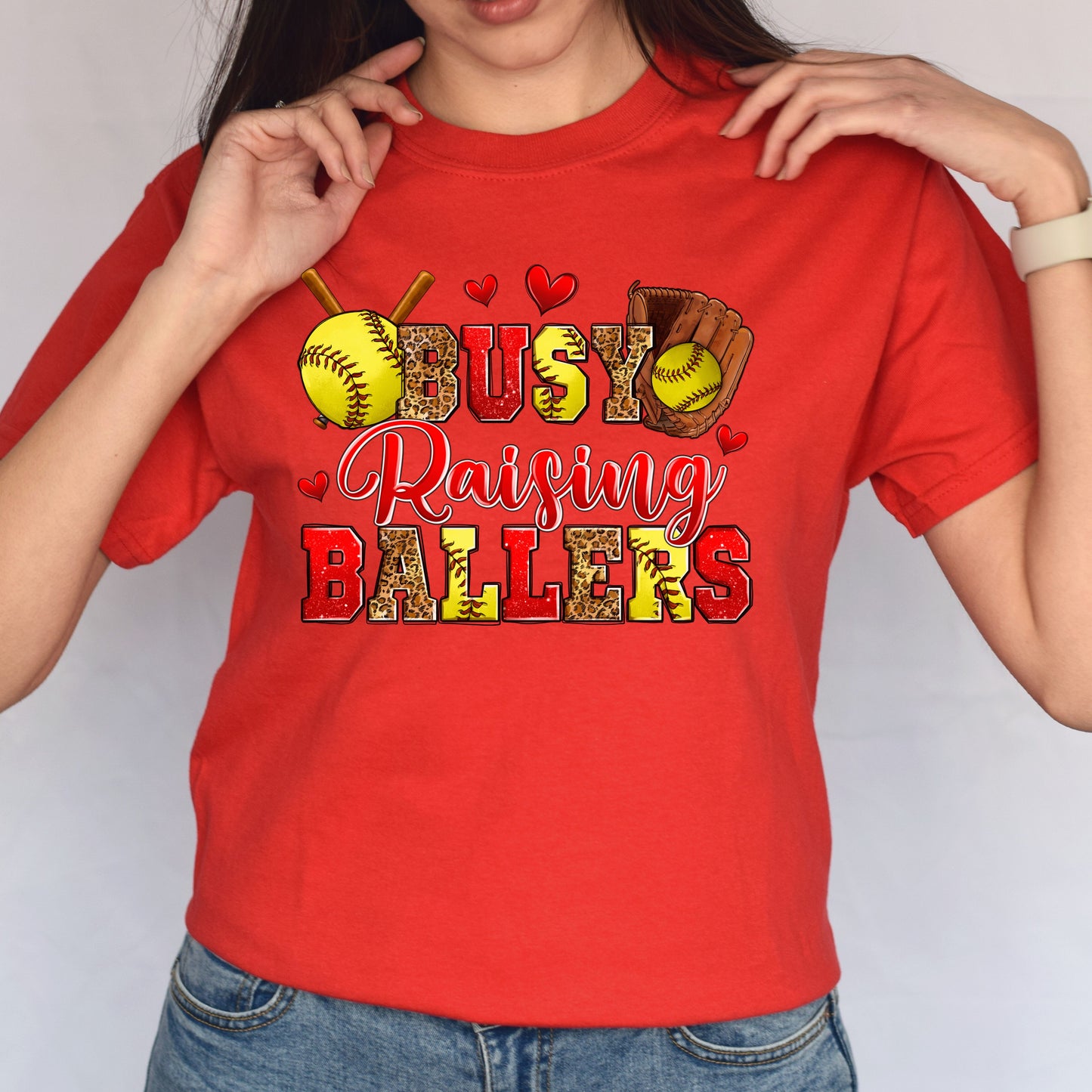 Softball - busy raising ballers Unisex t-shirt softball mom tee gift-Family-Gift-Planet