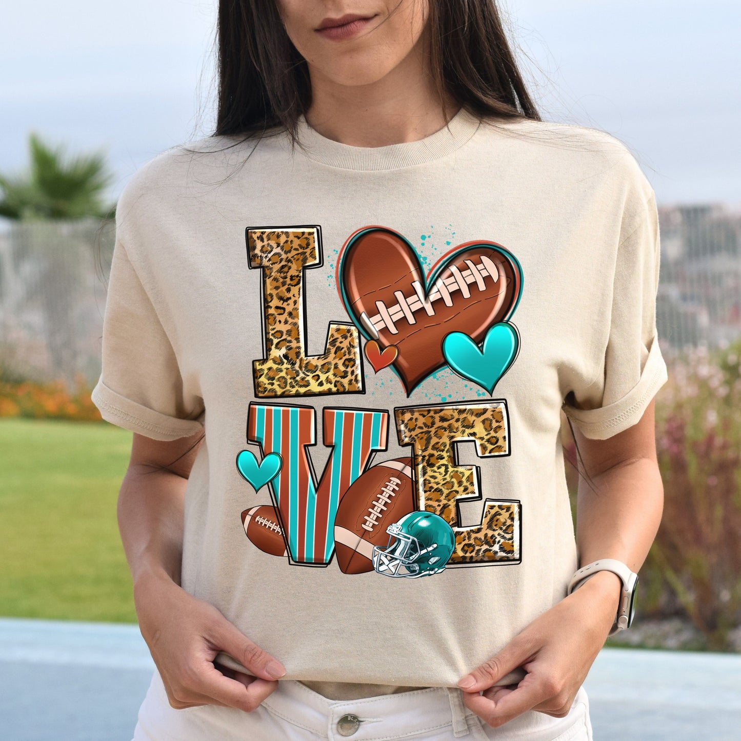 Love American football Unisex t-shirt football player tee Rugby coach gift-Family-Gift-Planet