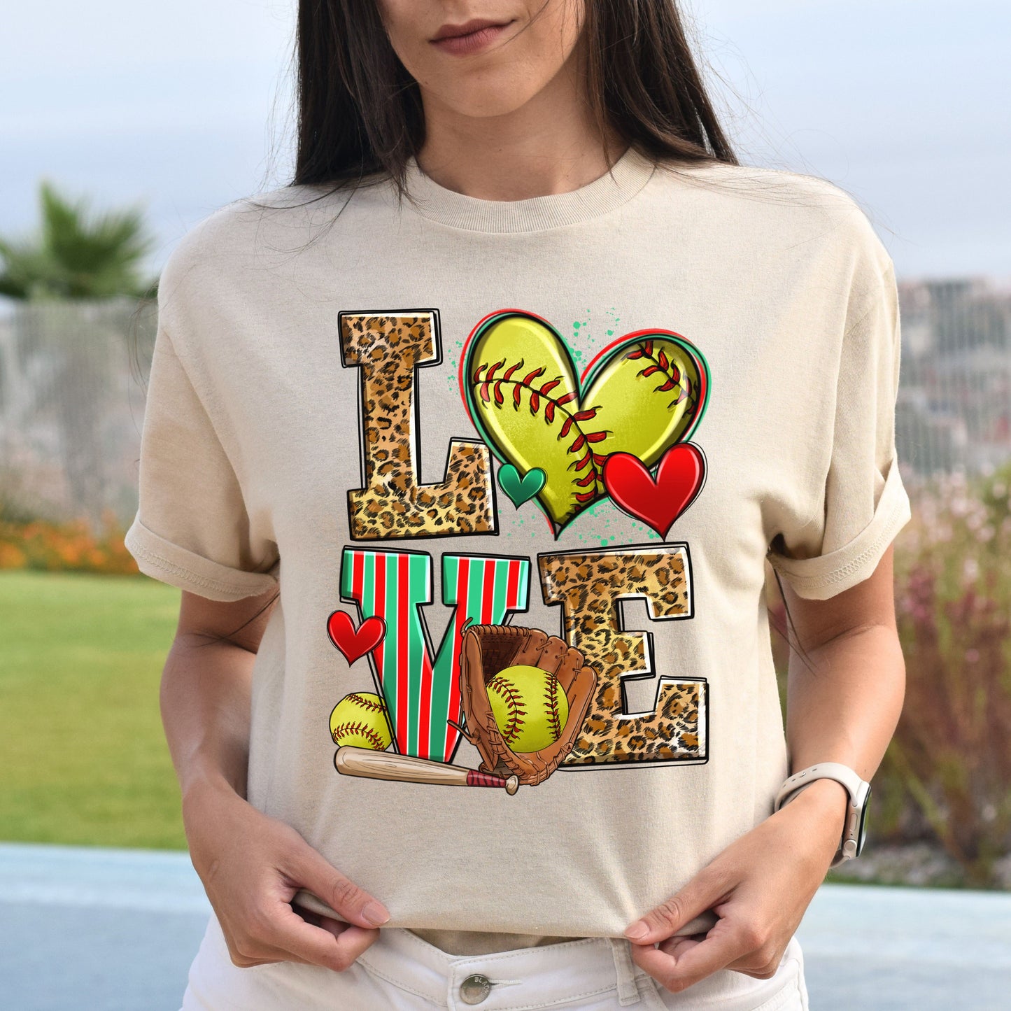 Love softball Unisex t-shirt softball player tee softball coach gift-Family-Gift-Planet
