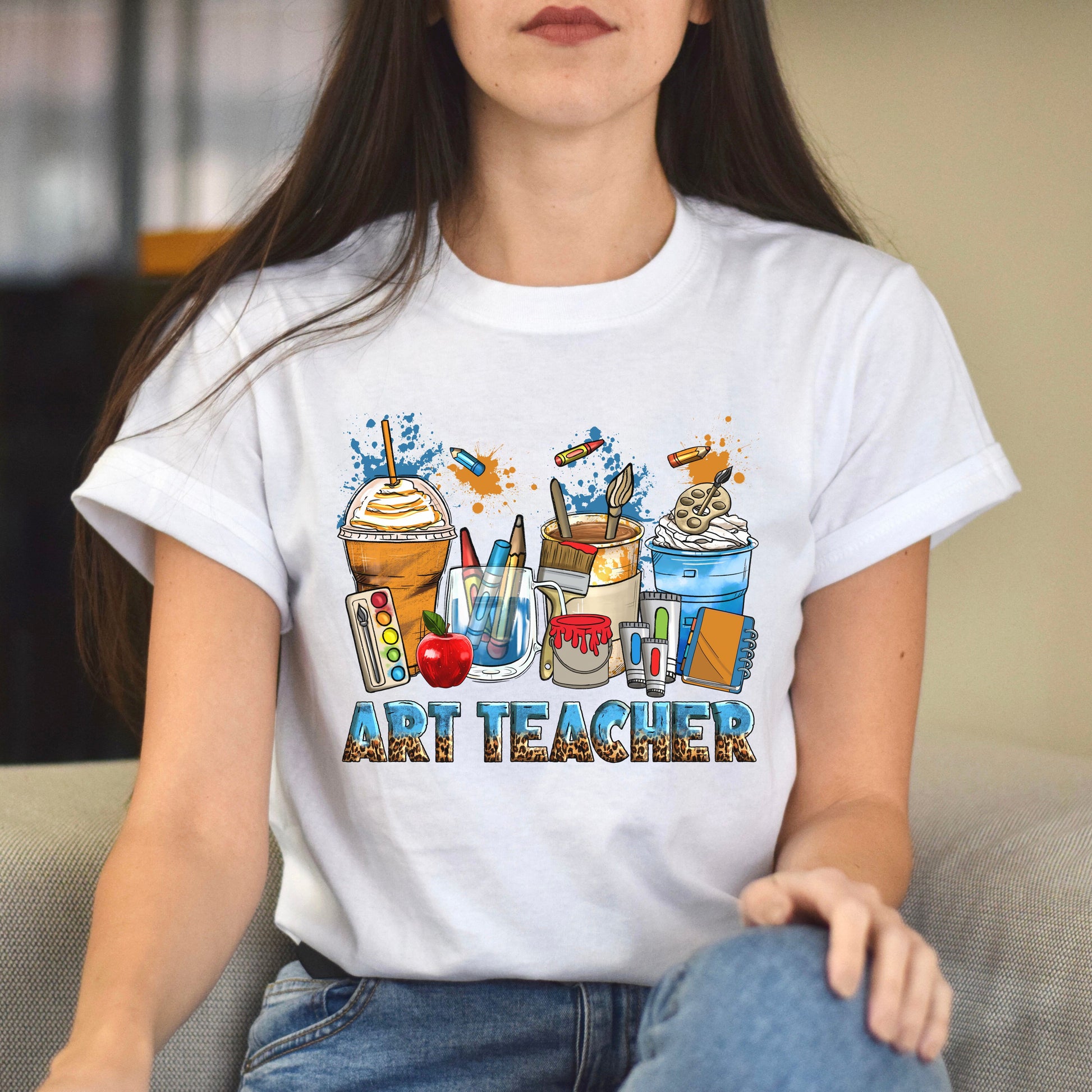 Art teacher coffee cups unisex tshirt art educator tee S-5XL-Family-Gift-Planet