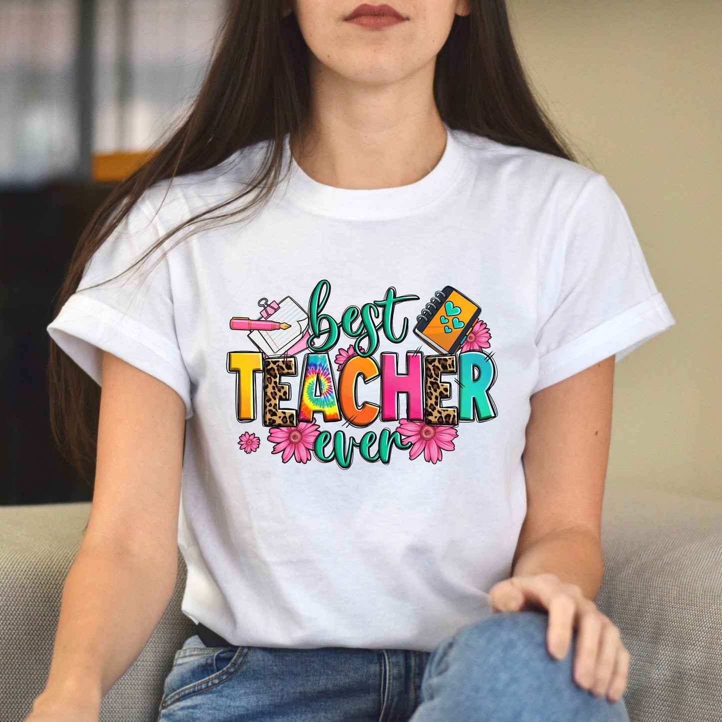 Best teacher ever unisex tshirt school teacher tee S-5XL-Family-Gift-Planet