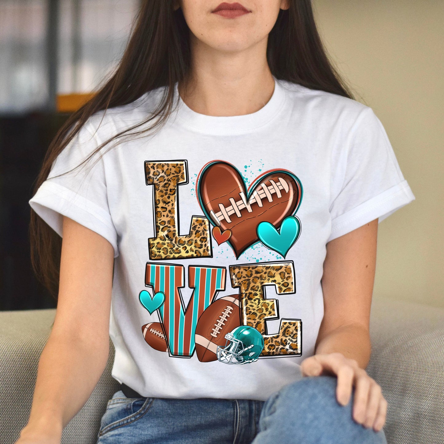 Love American football Unisex t-shirt football player tee Rugby coach gift-Family-Gift-Planet