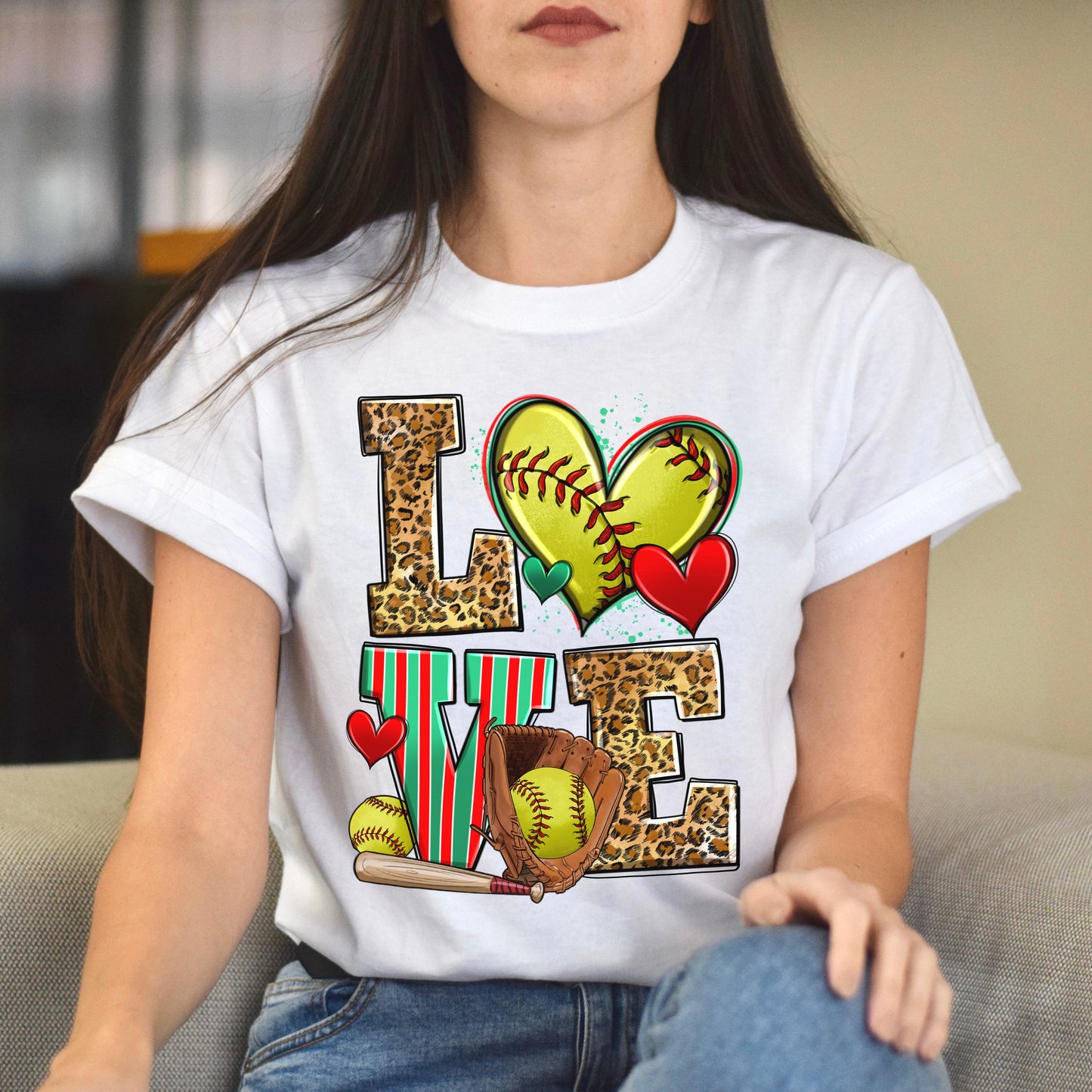 Love softball Unisex t-shirt softball player tee softball coach gift-Family-Gift-Planet