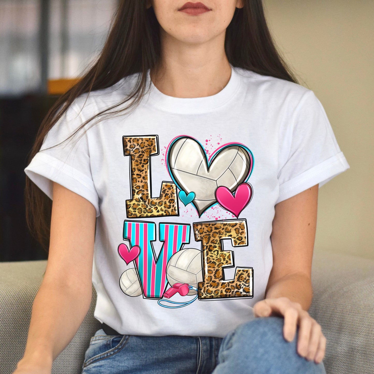 Love volleyball Unisex t-shirt volleyball player tee volleyball coach gift-Family-Gift-Planet