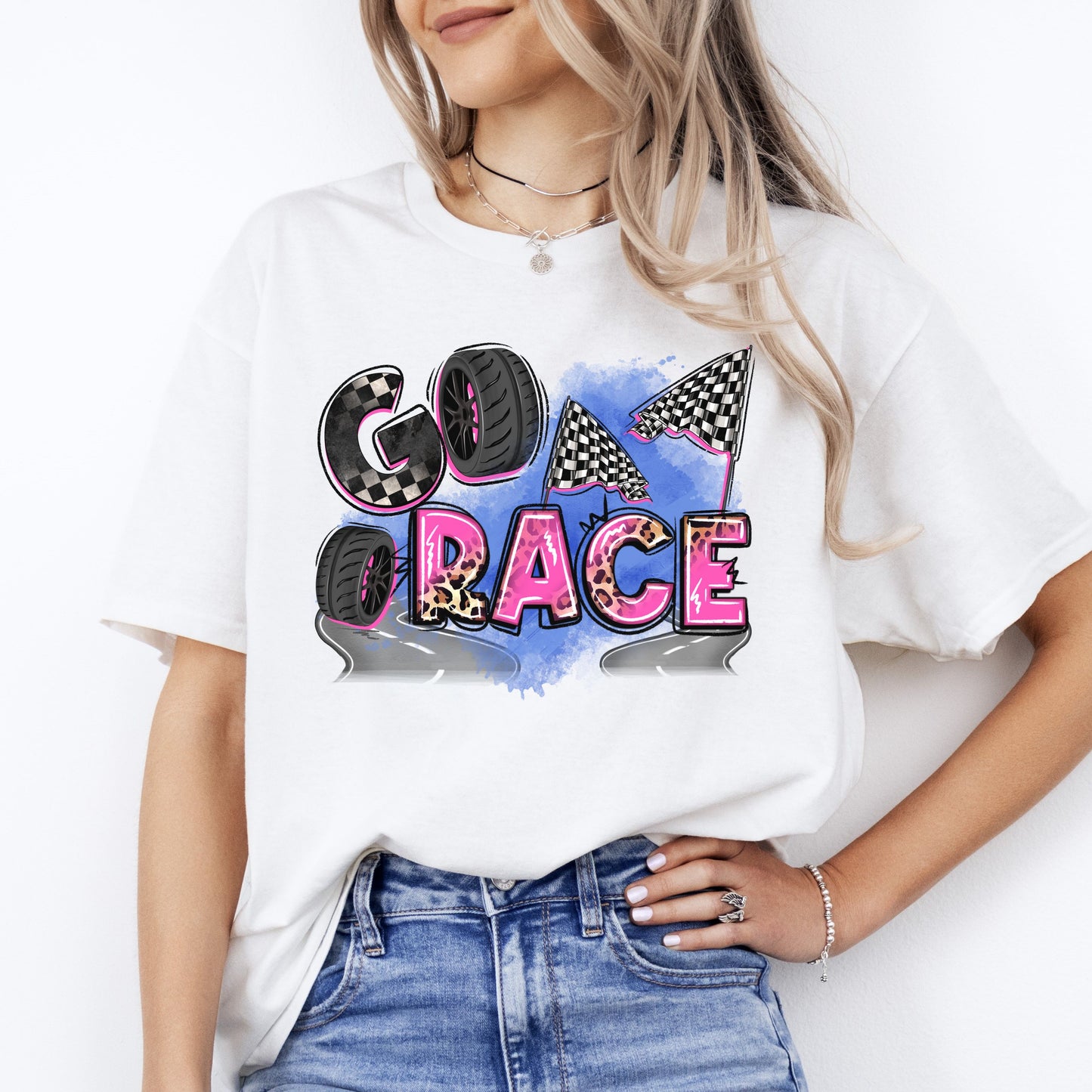 Go race T-Shirt gift Racing Day racer Unisex tee Sand White Sport Grey-White-Family-Gift-Planet
