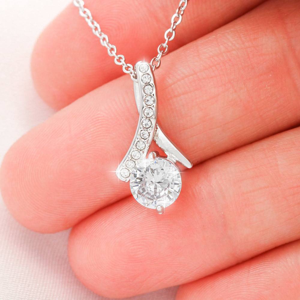 Beautiful necklace to daughter from dad - gift from father to daughter Tip toe if you must but take a step-Family-Gift-Planet