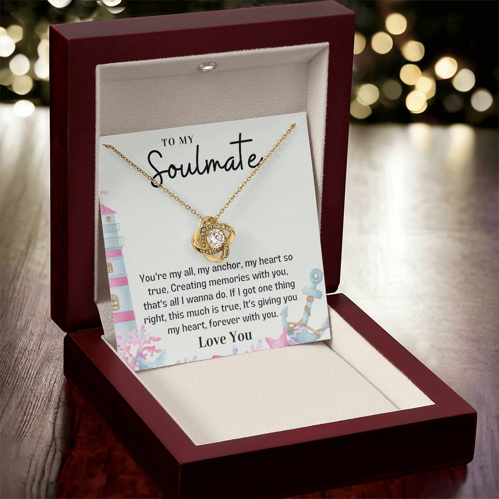To my Soulmate Love knot necklace - Giving you my heart-Family-Gift-Planet