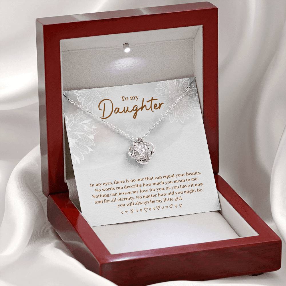To my daughter - there is no one that can equal your beauty-14K White Gold Finish-Family-Gift-Planet