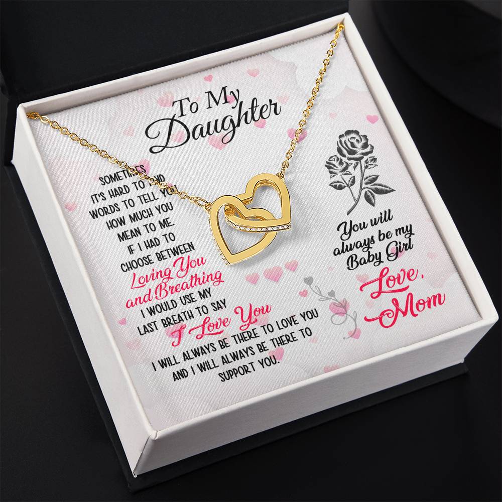 To my daughter - if I had to choose between loving and breathing-18K Yellow Gold Finish-Family-Gift-Planet