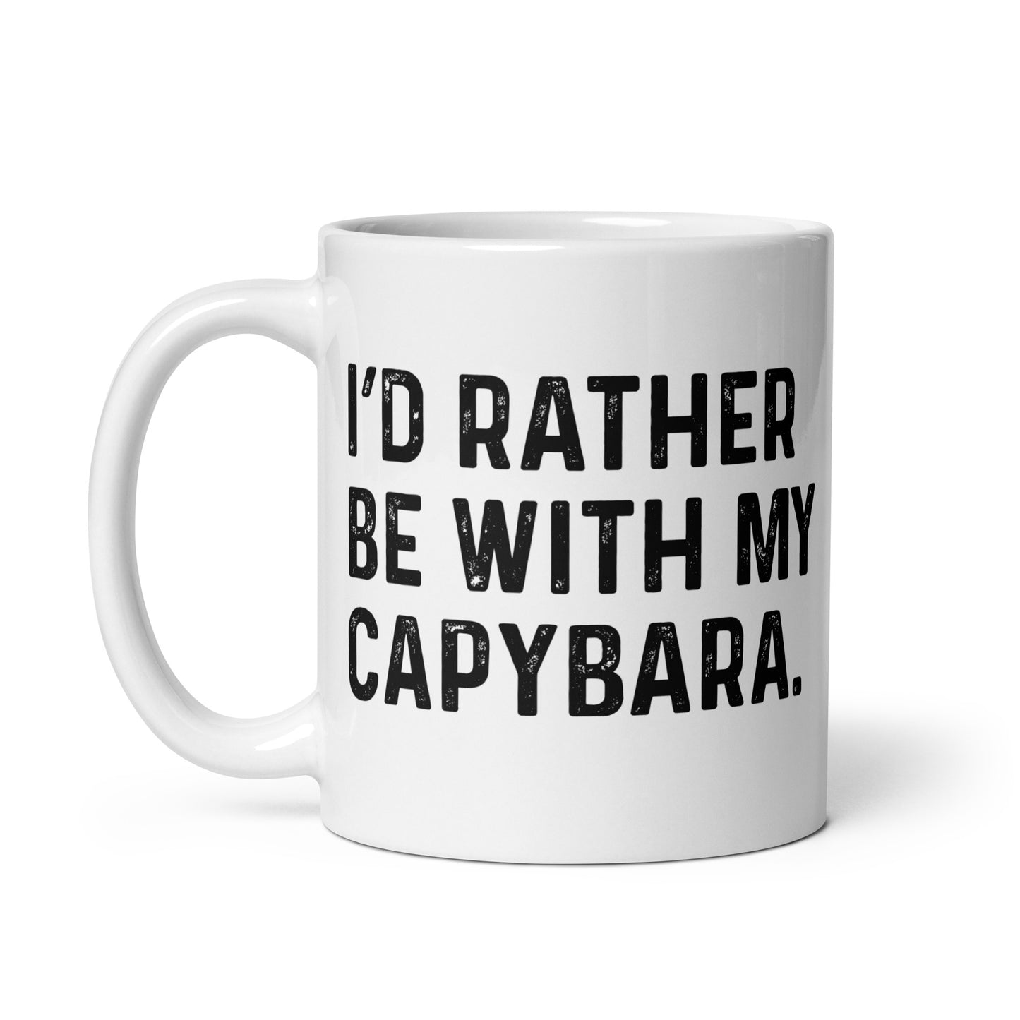 I'd rather be with my Capybara 11oz White Mug Capybara mom-Family-Gift-Planet