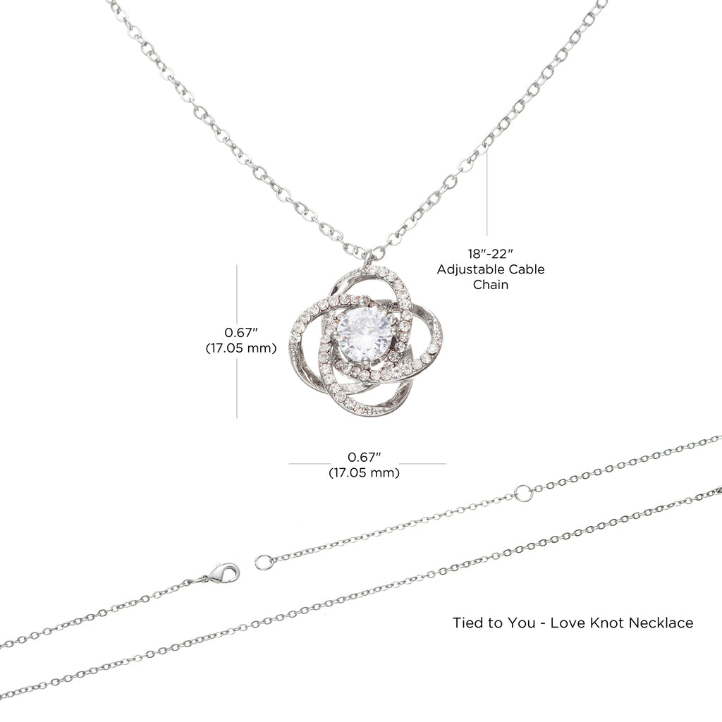 Birthday gift from father to daughter - Happy Birthday, My Sweetheart Love Knot Necklace-Family-Gift-Planet