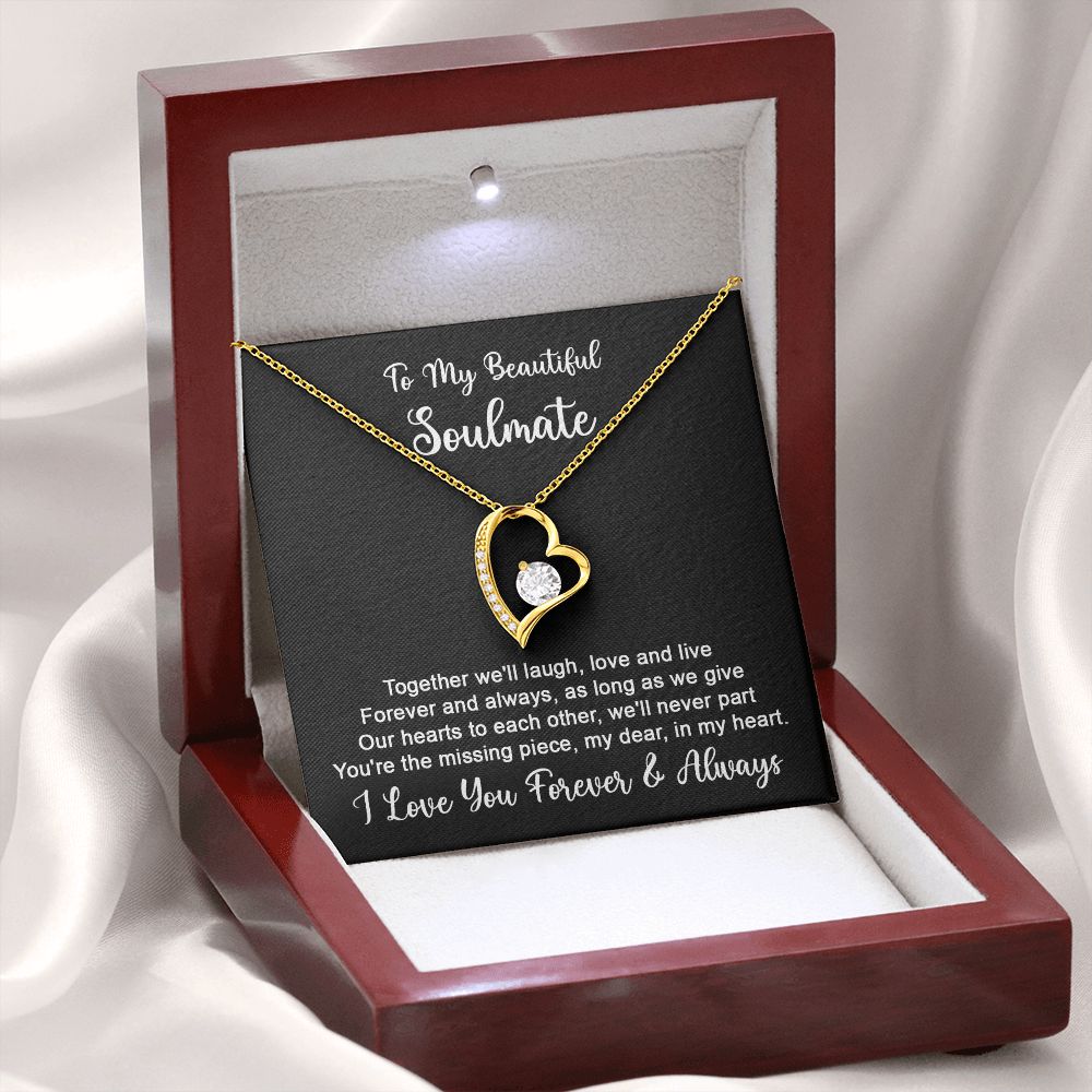 To my soulmate - Together we'll laugh, love and live-18k Yellow Gold Finish-Family-Gift-Planet