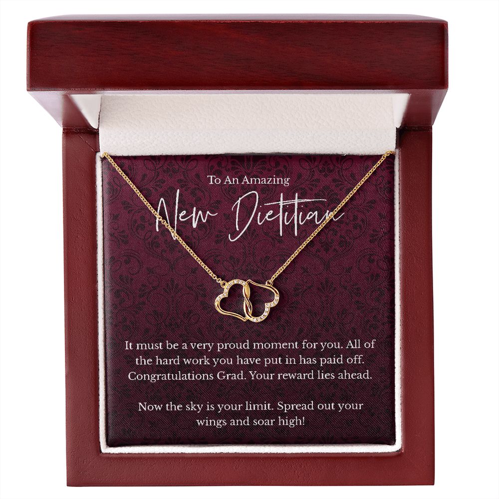 Dietitian graduation gift - 10K Gold Everlasting Love necklace - Congratulations Grad-Family-Gift-Planet