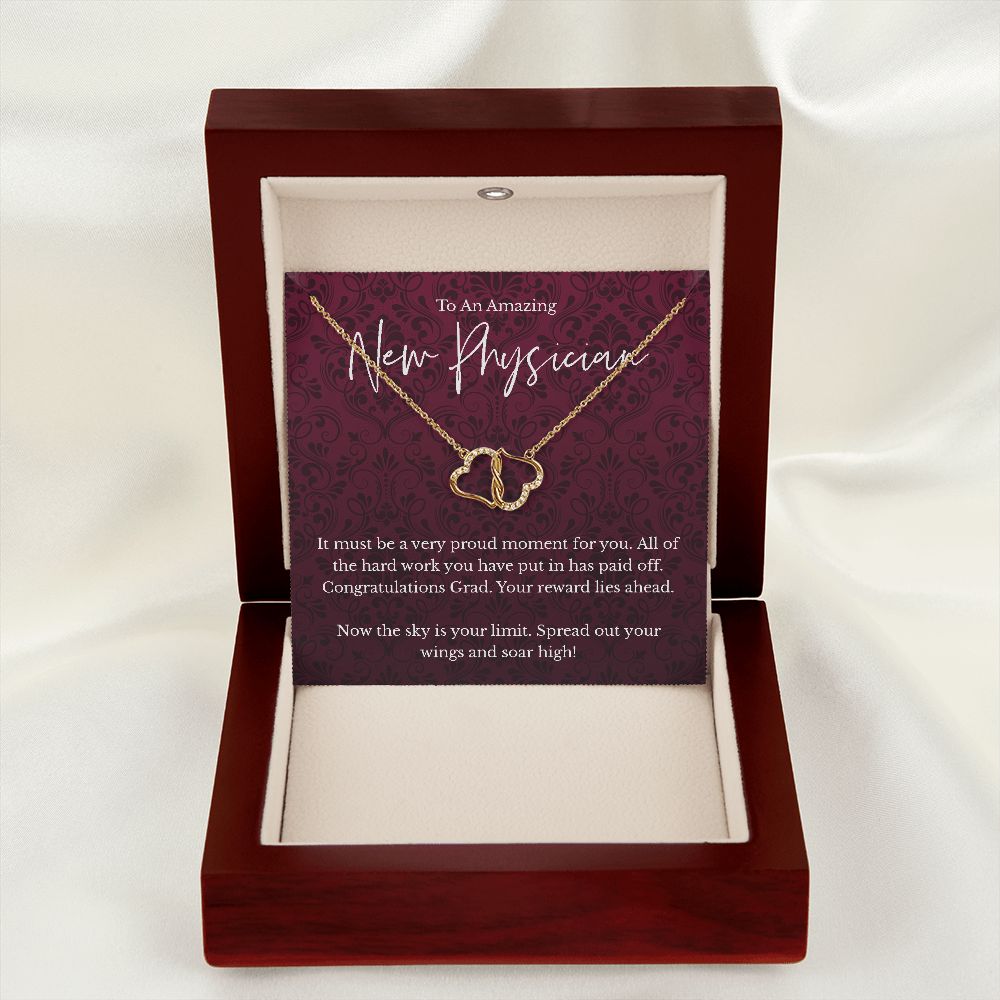 Physician graduation gift - 10K Gold Everlasting Love necklace - Congratulations Grad-Family-Gift-Planet